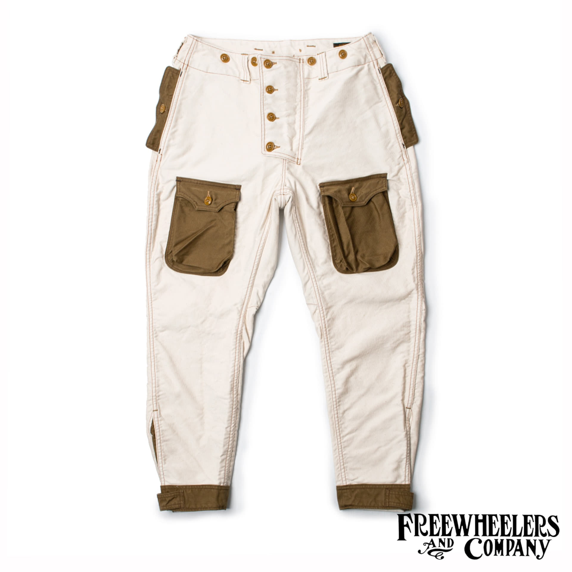 [UNION SPECIAL OVERALLS] ”S-3”FLYING TROUSERS (Natural × Sepia Brown)