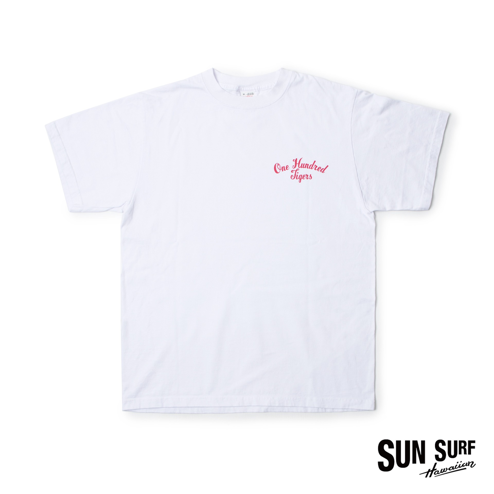 LOOPWHEEL S/S T-SHIRT  &quot;ONE HUNDRED TIGERS&quot; (White)