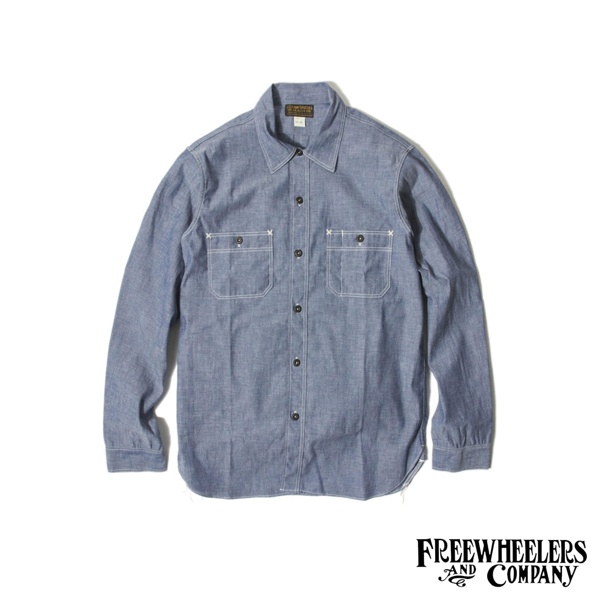  [UNION SPECIAL OVERALLS]  Work Shirt  &quot;NEAL&quot;  (Vintage Indigo Chambray) 5/3 Open