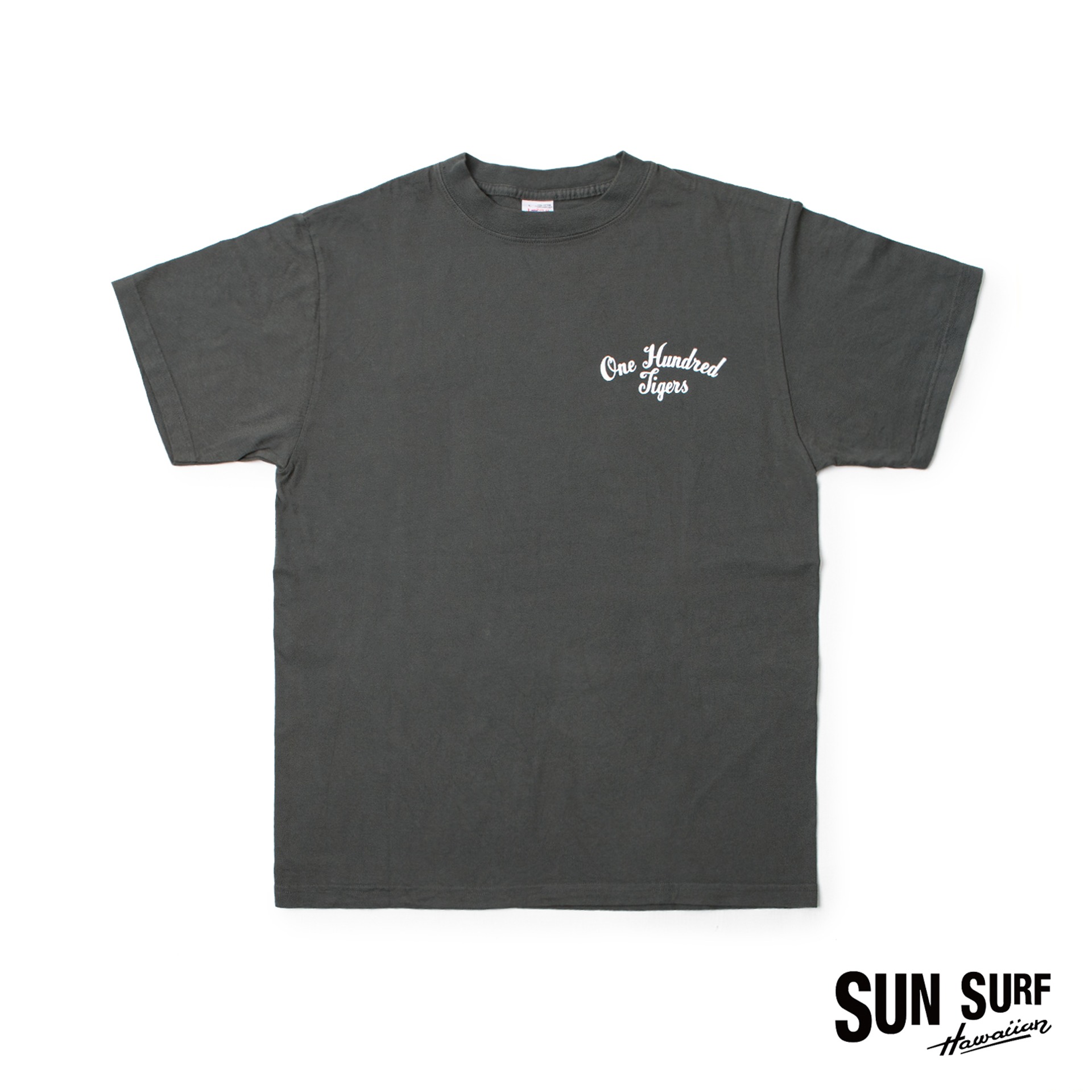 LOOPWHEEL S/S T-SHIRT  &quot;ONE HUNDRED TIGERS&quot; (Black)