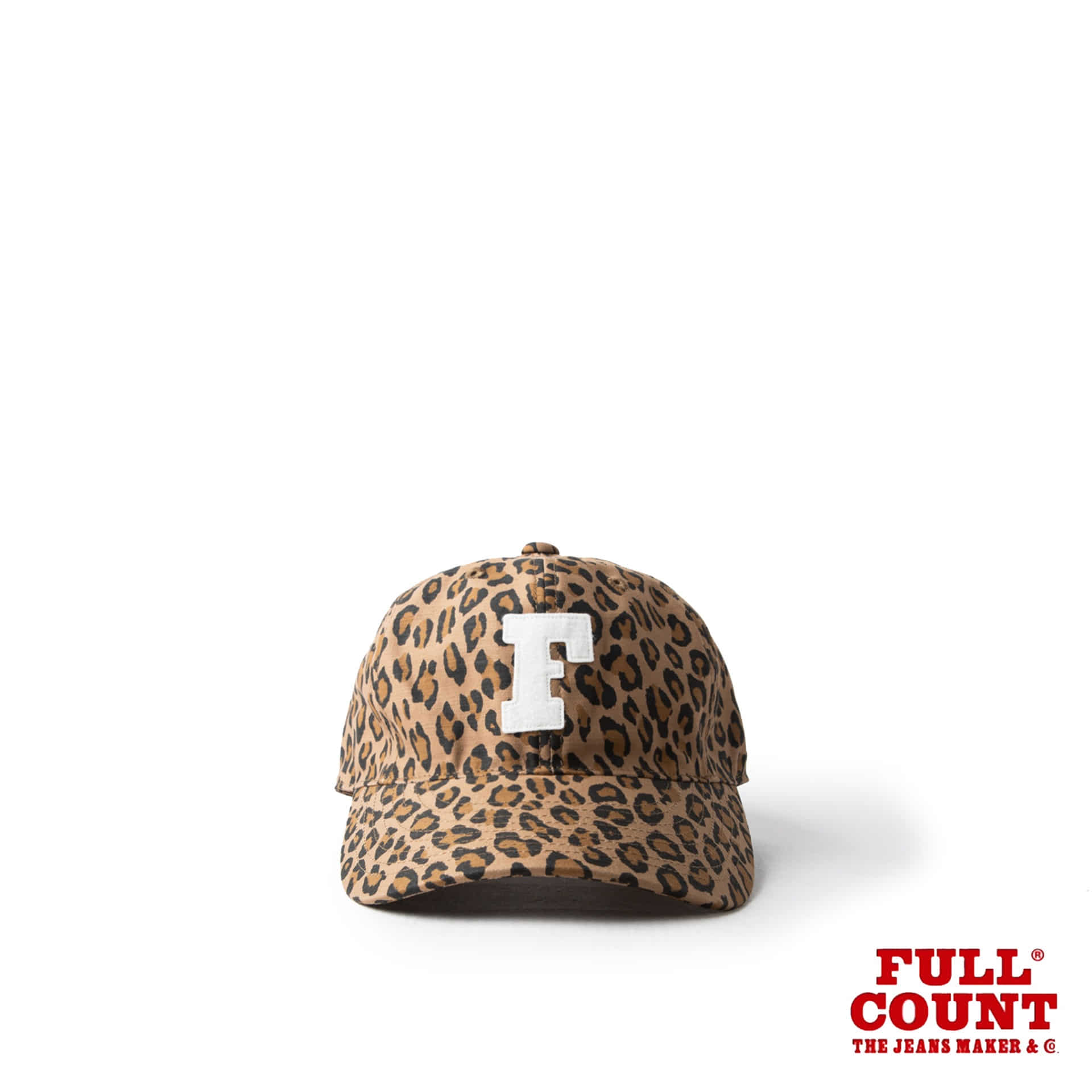 6 PANEL LEOPARD BASEBALL CAP &quot;F&quot; PATCH (Leopard)