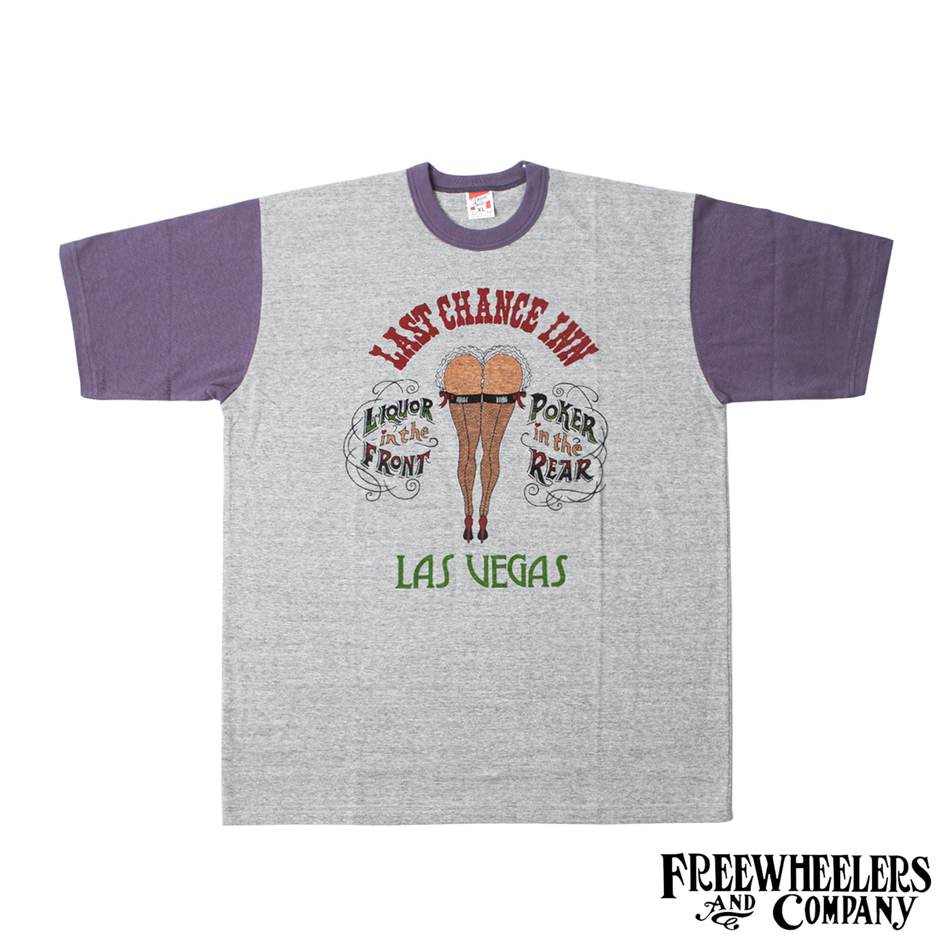 [POWER WEAR]VINTAGE STYLE LIGHT WEIGHT JERSEYHOME of U.S. SERIES  LAS VEGAS “GAMBLER” (Mix Gray X Wasted Navy)