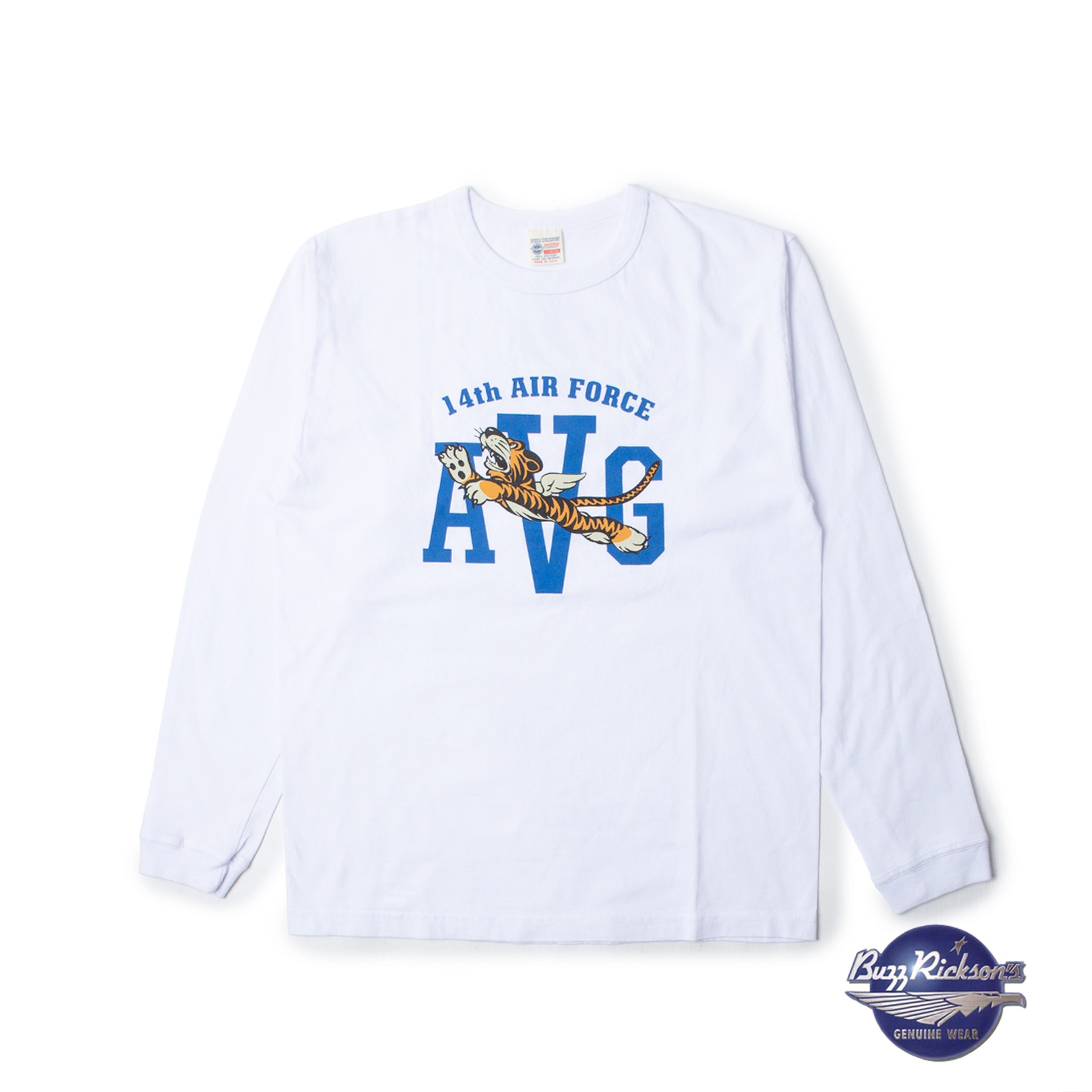 Loopwheel  L/S T-SHIRT  &quot;14 A.F FLYING TIGER&quot; (White)