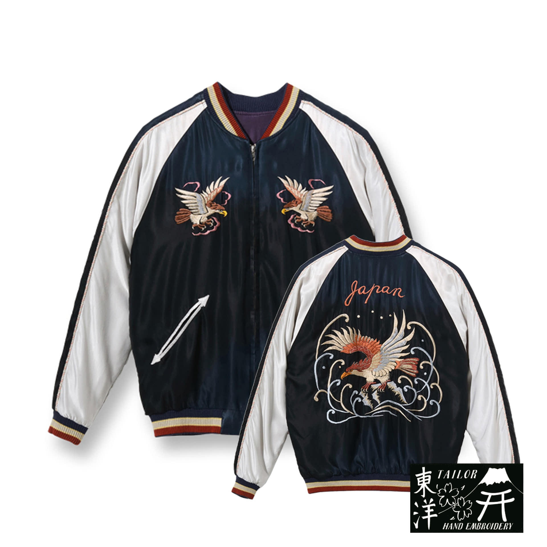 Early 1950s Style Acetate Souvenir Jacket  “EAGLE” × “DRAGON” (AGING MODEL) 