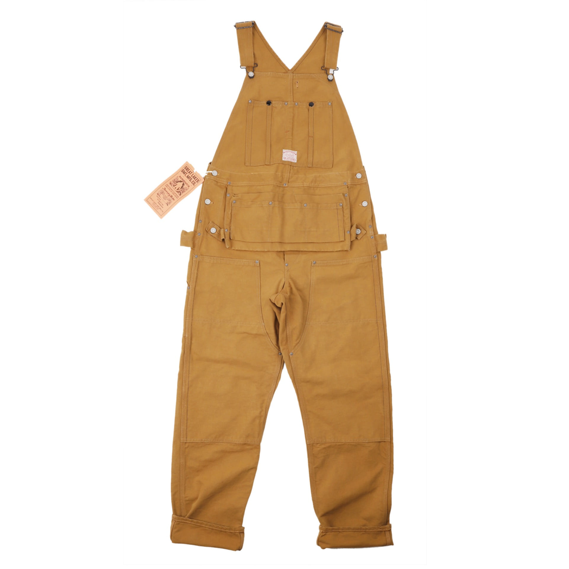 [Great Lakes GMT. MFG. Co.]BIB Overalls&quot;WOODSMAN&quot; (Yellow Brown)