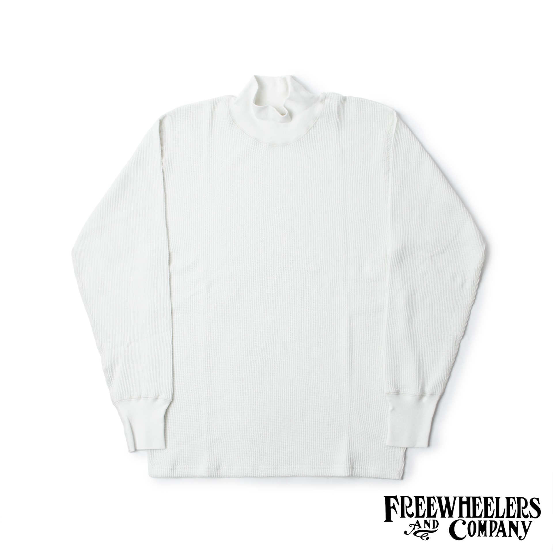 [POWER WEAR]1950s STYLE UNDERWEAR“HIGH NECKED THERMAL”LONG SLEEVE SHIRT (Ivory)