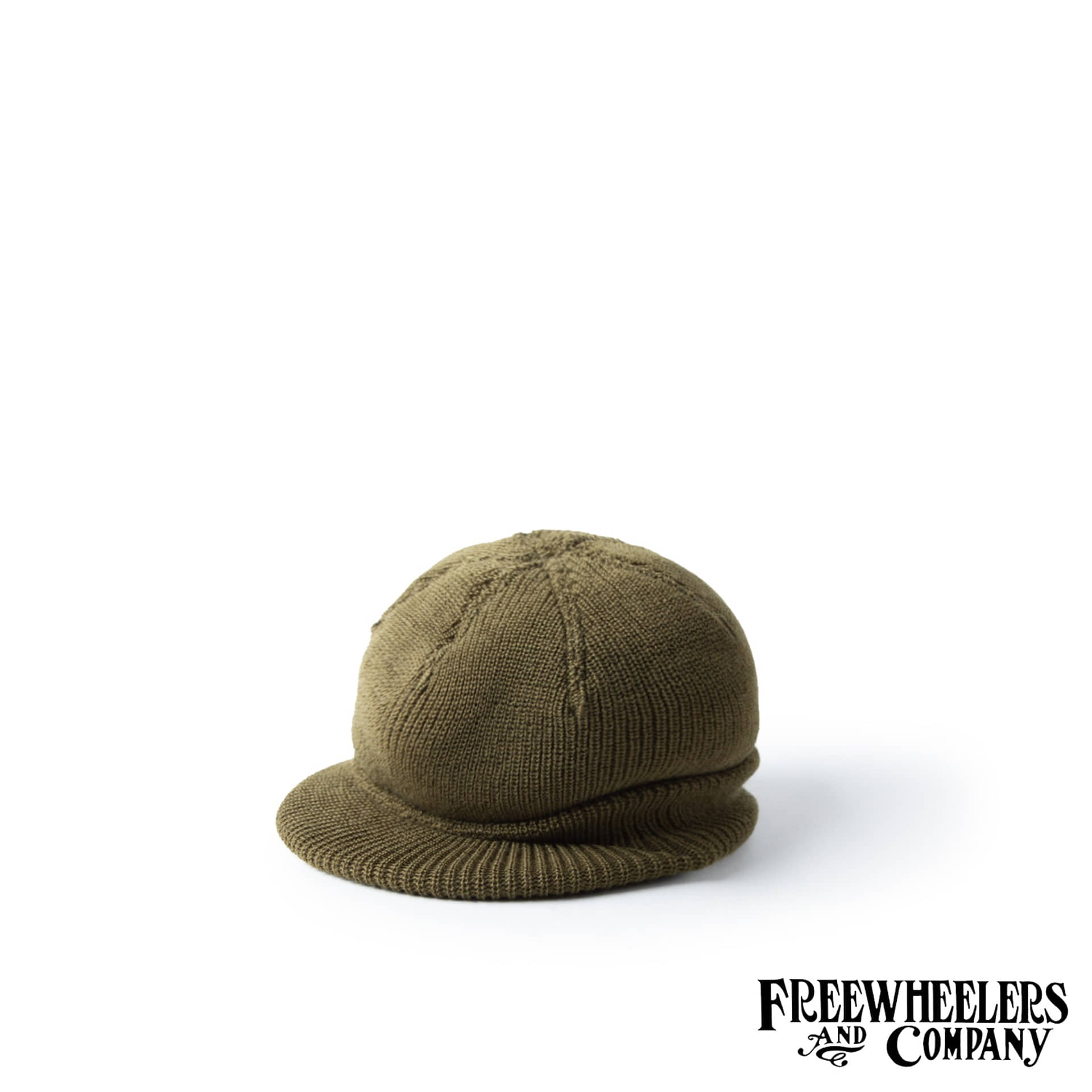 [The Union Special Overalls] 1940~1950s CIVILIAN MILITARY STYLE CLOTHING“M-1941” WOOL KNIT JEEP CAP(Olive)