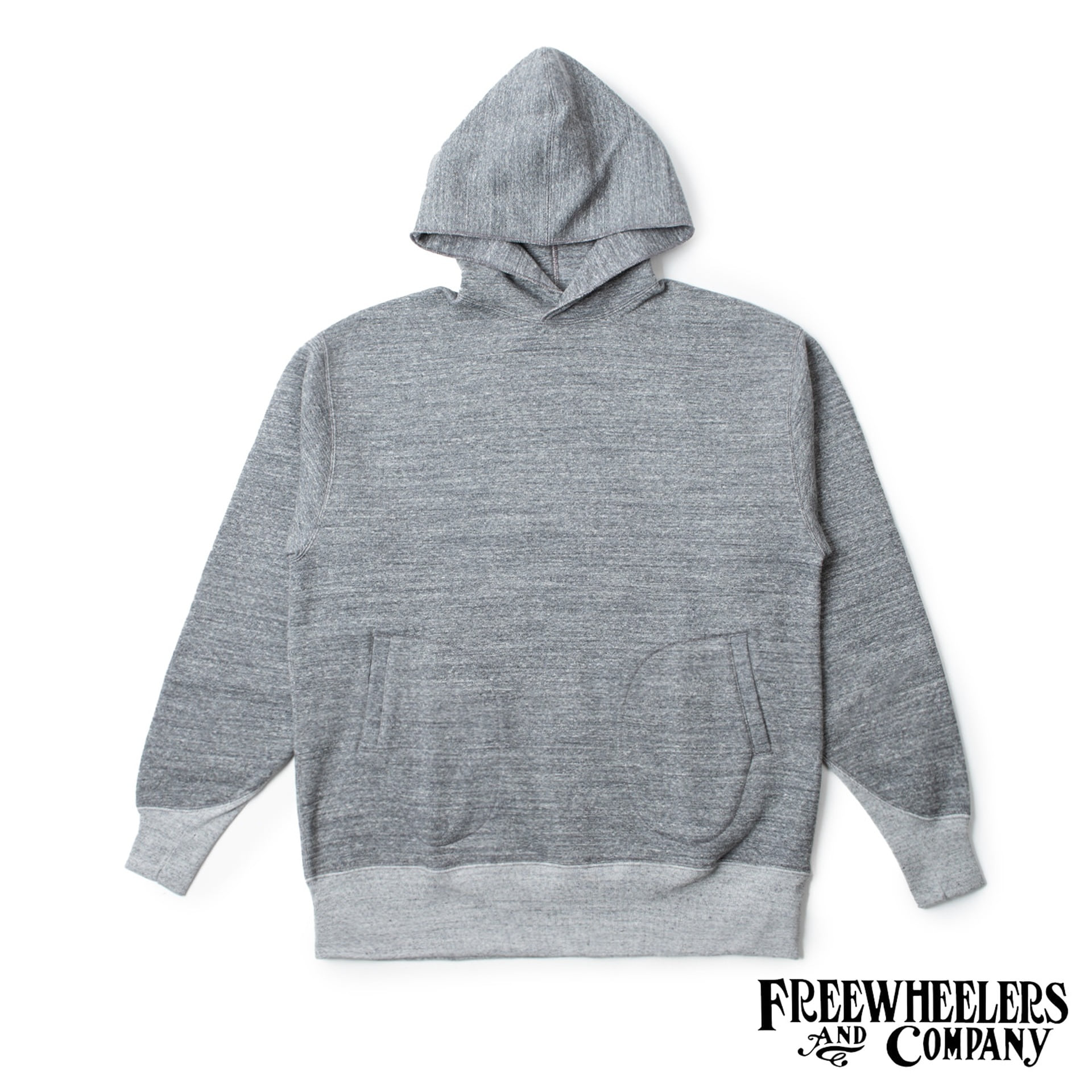  [POWER WEAR]  HEAVY WEIGHT SWEAT PARKA  “ATHLETIC SWEAT HOODIE”  (Grained Charcoal Gray x Mix Gray)
