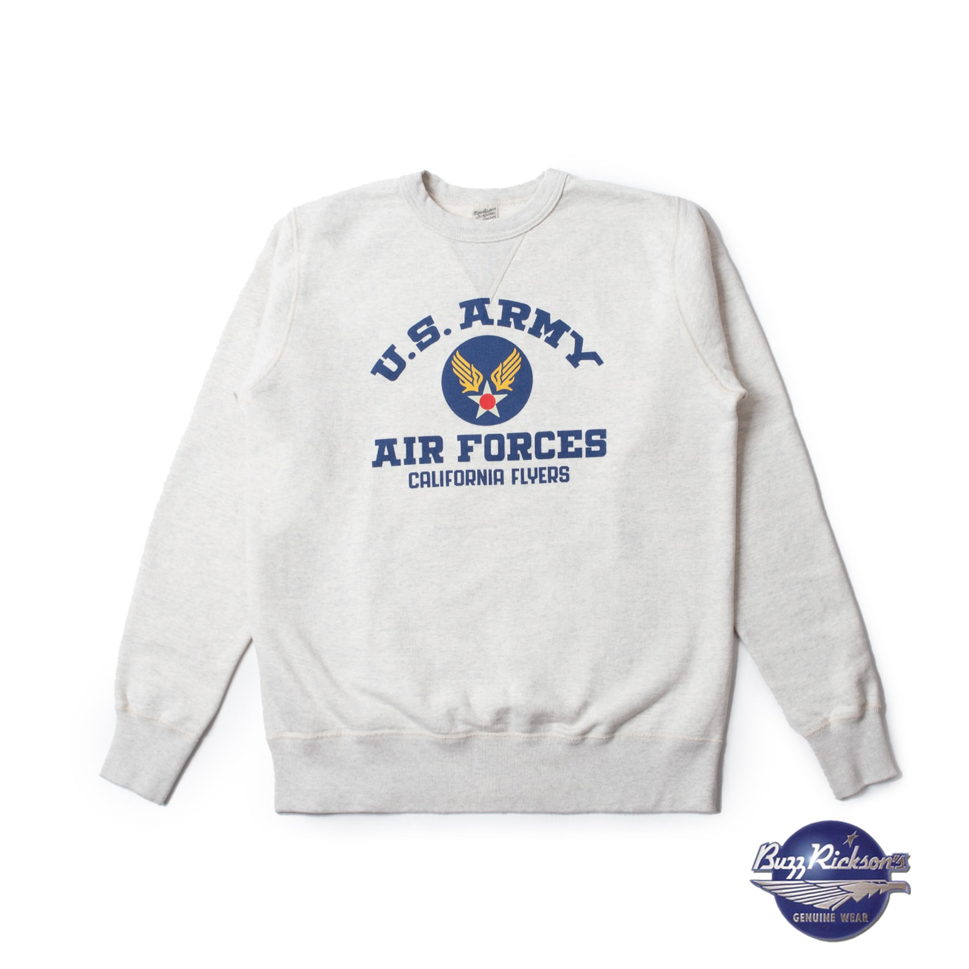 SET-IN CREW SWEAT  &quot;U.S.ARMY AIR FORCES&quot; (Oatmeal)